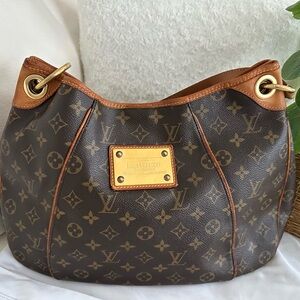 Louis Vuitton Monogram Canvas Hobo with Gold Hardware